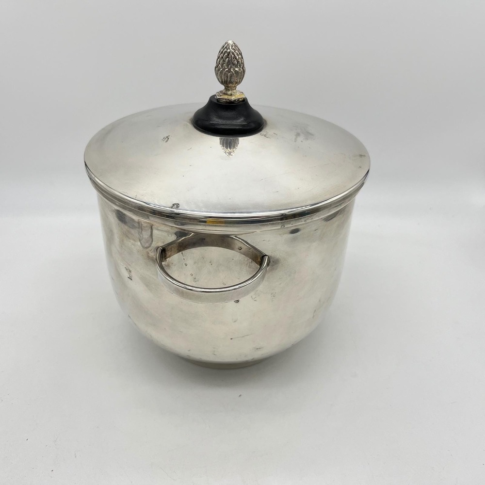 English Silver Mfg Corp Vintage Silver Plate Ice Bucket Pineapple Finial USA - Picture 5 of 9